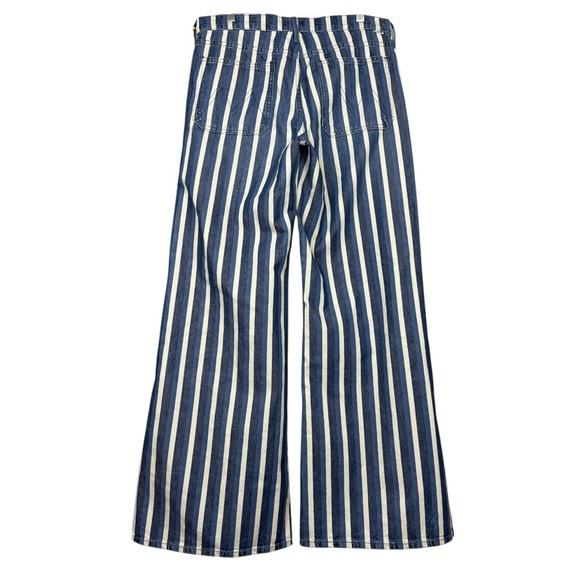 Tuckernuck Mother Patch Pocket Twister Sneak Wide Following Up Striped Jeans - Picture 6 of 12